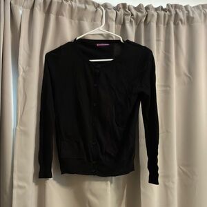 Aqua Black Knit Cardigan Sweater